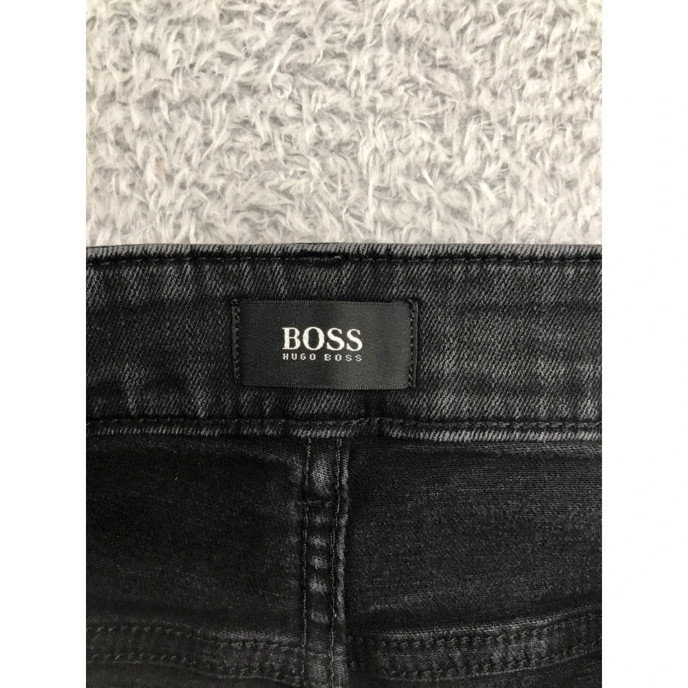 Hugo Boss Jeans Men 34x30 Black Stretch Slim Fit Denim